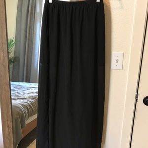 Black sheer maxi skirt